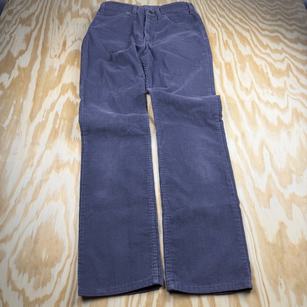 Vintage Levis 519 Corduroy Pants Mens 31x31 Navy Blue‎ Slate Grey 1984 White Tab